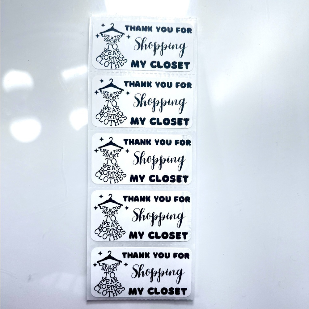 100 Thank You for shopping my closet 2in roll  | Packaging Supplies | NWT - Picture 5 of 5